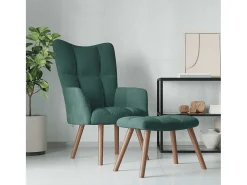 Poltrona* Poltrona | Cadeira Relax com banco veludo verde-escuro SHL445630 Verde pinho