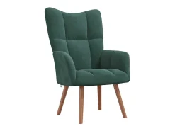 Poltrona* Poltrona | Cadeira Relax com banco veludo verde-escuro SHL445630 Verde pinho