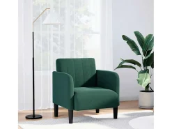 Sale Poltrona | Cadeira Relax com apoio de braços 54 cm veludo verde-escuro SHL708159 Verde pinho