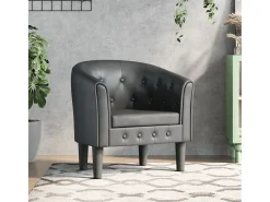Poltrona| Poltrona | Cadeira Relax couro artificial SHL222754 Cinzento