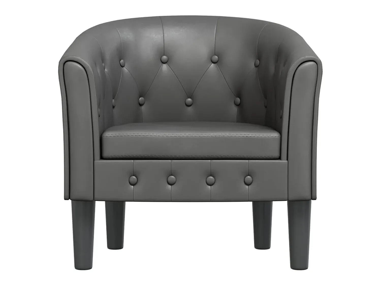 Poltrona| Poltrona | Cadeira Relax couro artificial SHL222754 Cinzento