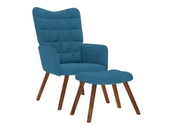 Poltrona| Poltrona | Cadeira Relax com banco veludo SHL229388 Azul