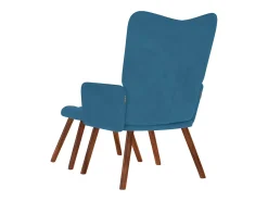 Poltrona| Poltrona | Cadeira Relax com banco veludo SHL229388 Azul