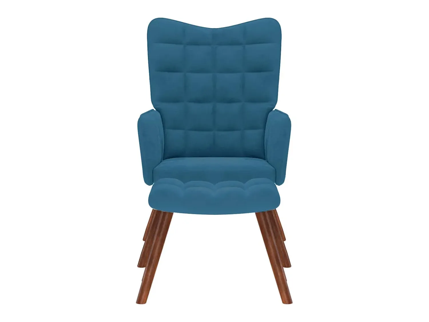 Poltrona| Poltrona | Cadeira Relax com banco veludo SHL229388 Azul