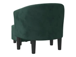 Poltrona | Cadeira Relax com apoio de pés veludo verde-escuro SHL615705^ Poltrona