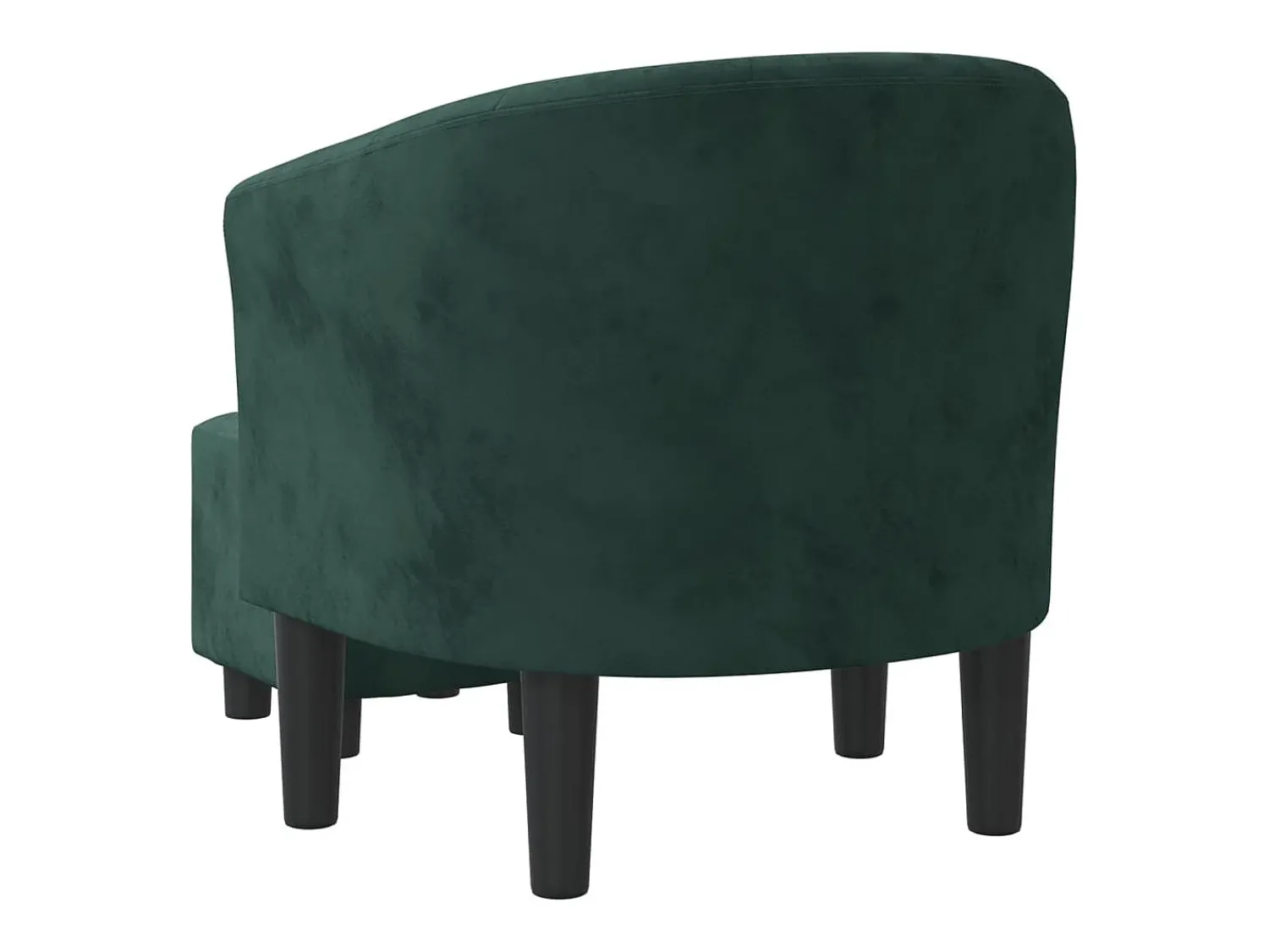 Poltrona | Cadeira Relax com apoio de pés veludo verde-escuro SHL615705^ Poltrona