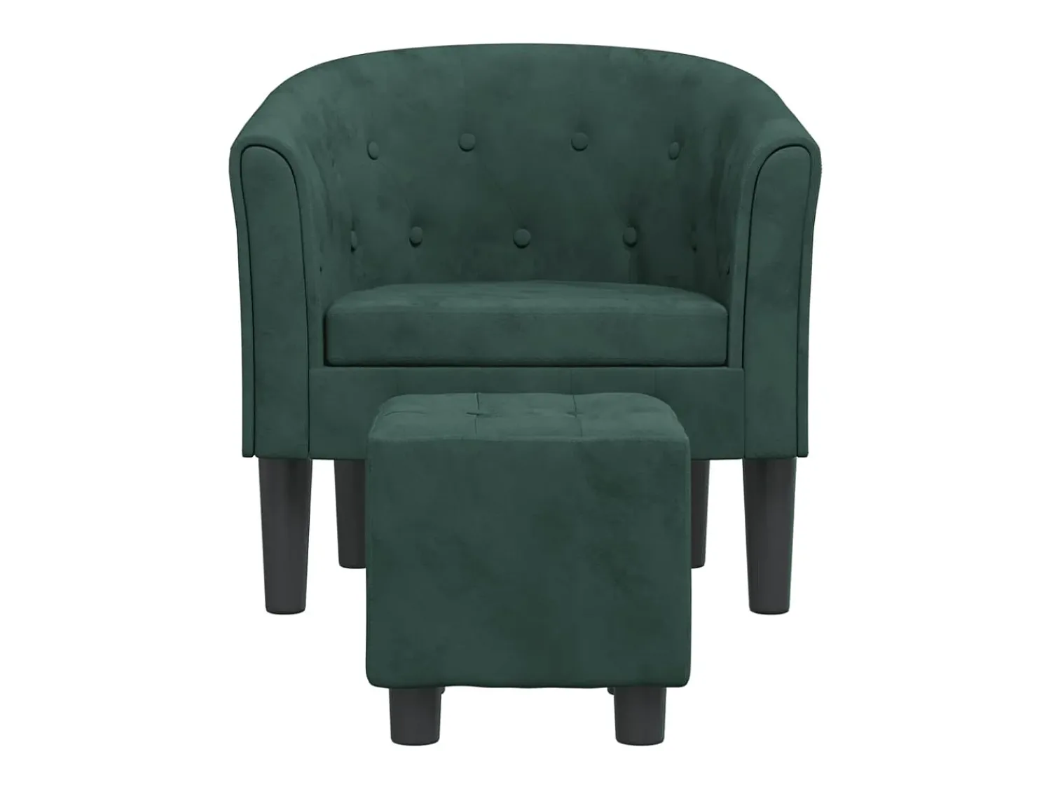 Poltrona | Cadeira Relax com apoio de pés veludo verde-escuro SHL615705^ Poltrona