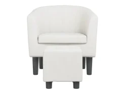 Poltrona | Cadeira Relax com apoio de pés couro artificial SHL623744^ Poltrona