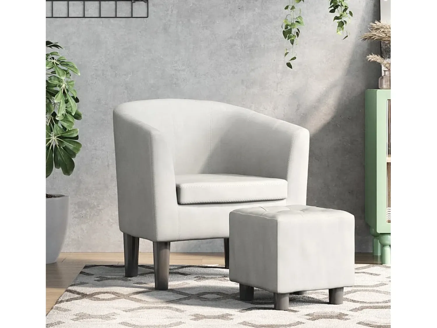 Poltrona | Cadeira Relax com apoio de pés couro artificial SHL623744^ Poltrona