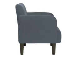 Poltrona | Cadeira Relax com apoio de braços 54 cm veludo cinzento-escuro SHL805872^ Poltrona