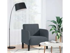 Poltrona | Cadeira Relax com apoio de braços 54 cm veludo cinzento-escuro SHL805872^ Poltrona