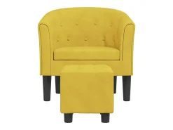 Poltrona| Poltrona | Cadeira Relax com apoio de pés veludo SHL933131 Amarelo
