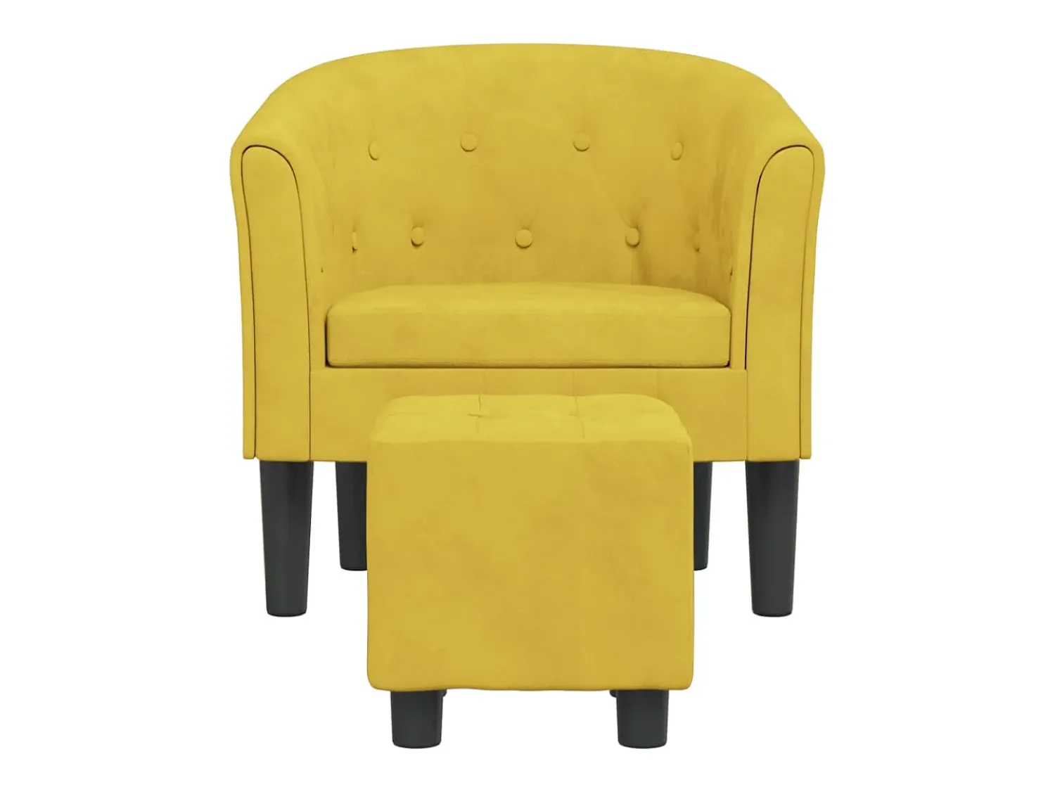 Poltrona| Poltrona | Cadeira Relax com apoio de pés veludo SHL933131 Amarelo