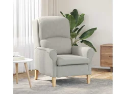 Poltrona | Cadeira Relax Cinzento-claro 76x94x102 cm Microfibra SHL544786^ Poltrona