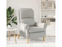 Poltrona | Cadeira Relax Cinzento-claro 76x94x102 cm Microfibra SHL544786^ Poltrona
