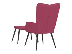 Clearance Poltrona | Cadeira Relax com banco veludo tinto SHL465282 Vermelho