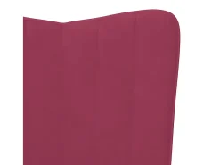 Clearance Poltrona | Cadeira Relax com banco veludo tinto SHL465282 Vermelho