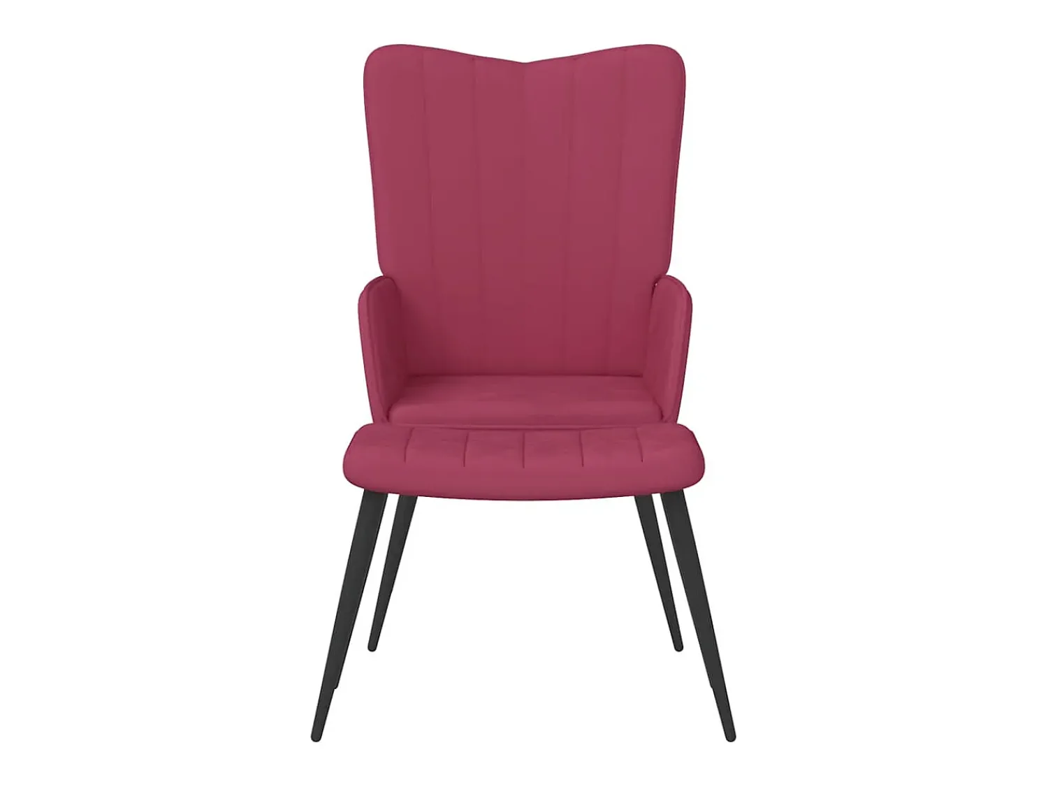 Clearance Poltrona | Cadeira Relax com banco veludo tinto SHL465282 Vermelho