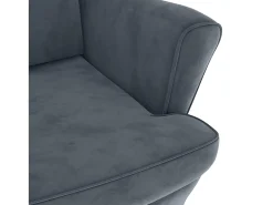 Discount Poltrona | Cadeira Relax com banco veludo cinzento-escuro SHL274100 Cinza antracite
