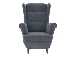 Discount Poltrona | Cadeira Relax com banco veludo cinzento-escuro SHL274100 Cinza antracite