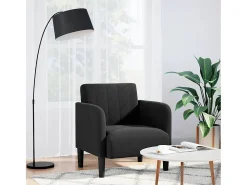 Outlet Poltrona | Cadeira Relax com apoio de braços 54 cm veludo SHL241565 Preto