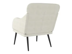 Poltrona* Poltrona | Cadeira Relax com apoio de braços 63x76x80 cm veludo cor SHL918554 Creme