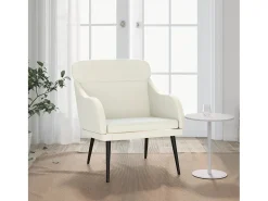 Poltrona* Poltrona | Cadeira Relax com apoio de braços 63x76x80 cm veludo cor SHL918554 Creme