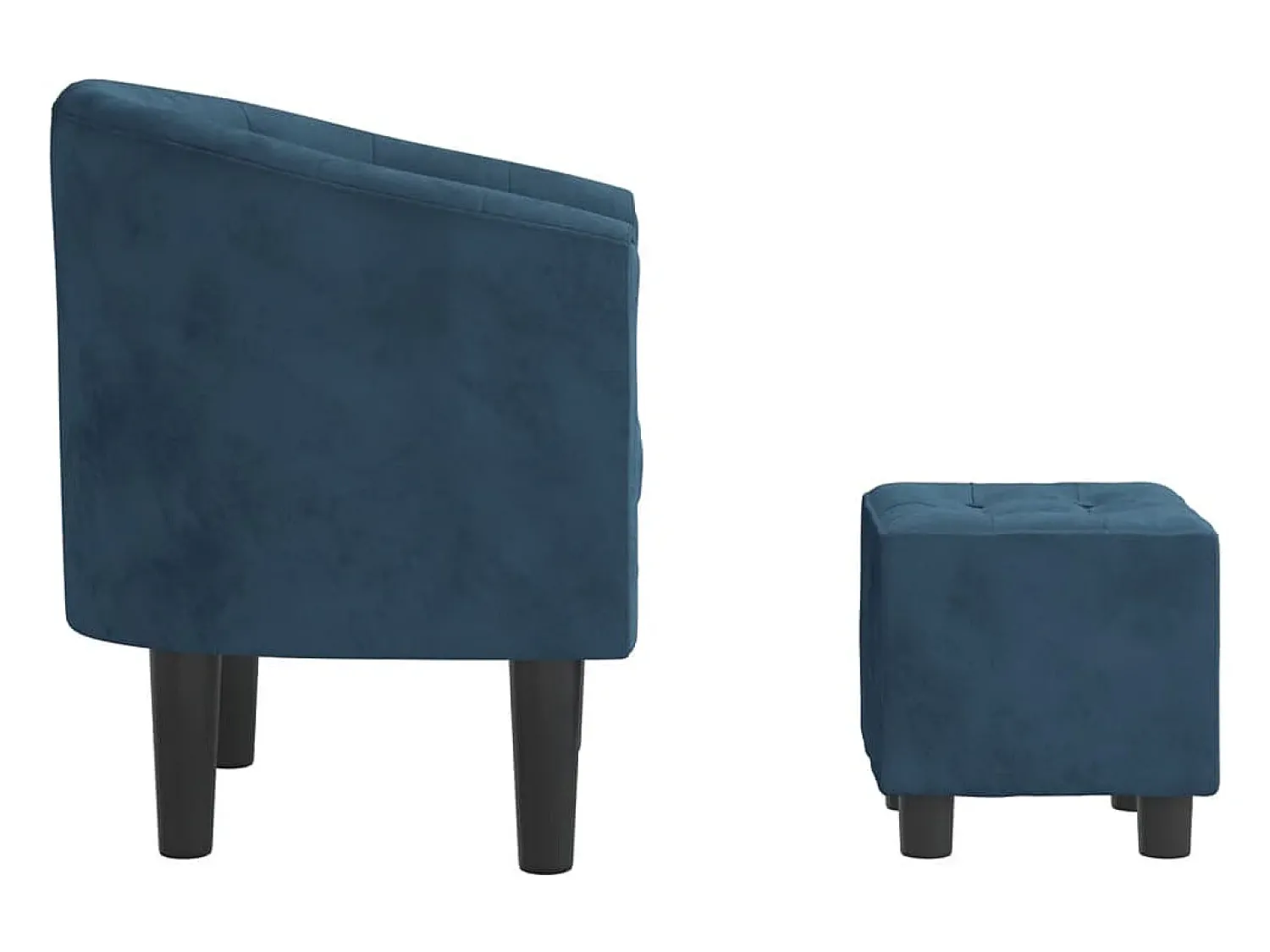 Poltrona | Cadeira Relax com apoio de pés veludo azul-escuro SHL338089^ Poltrona