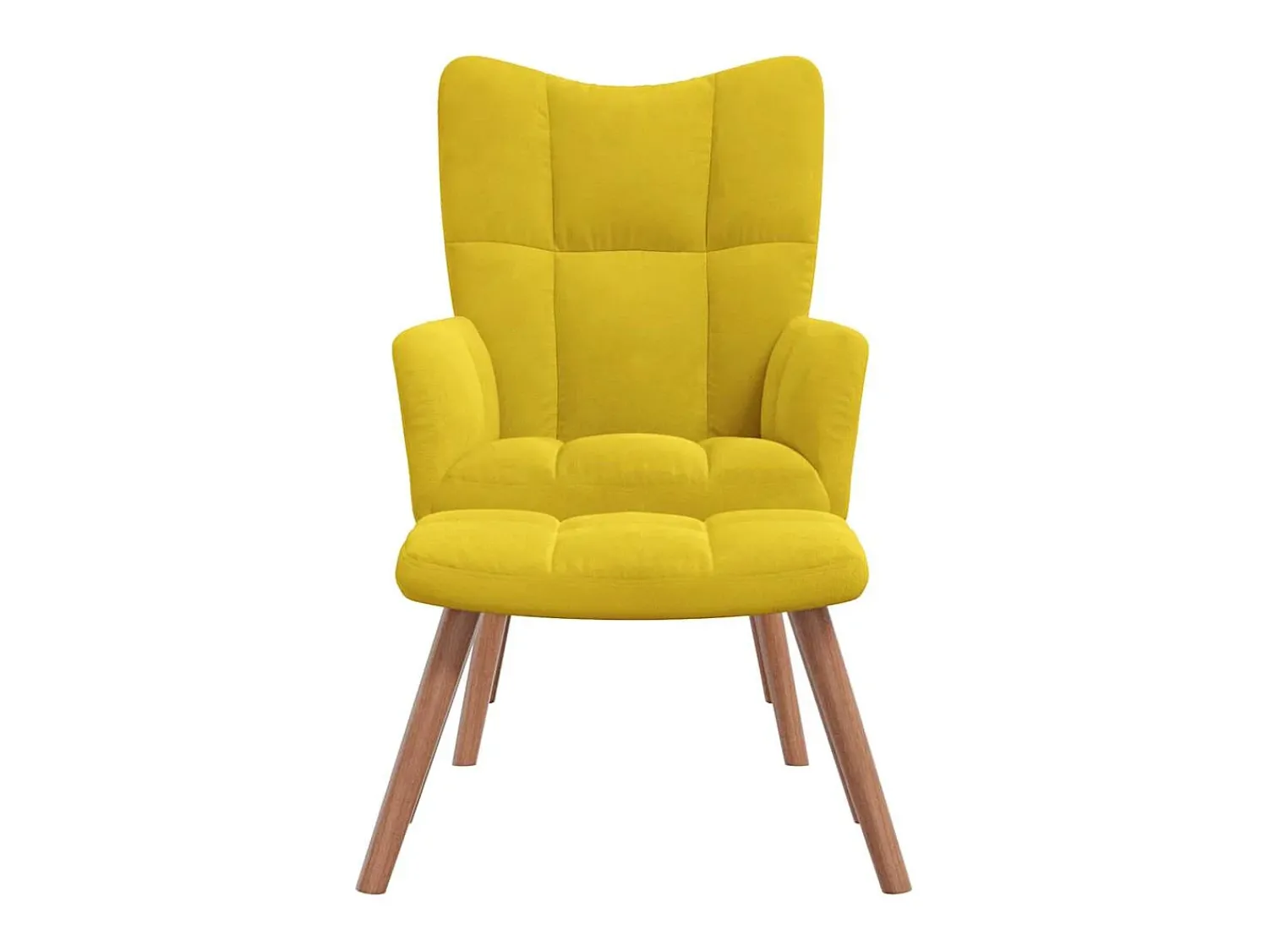 Outlet Poltrona | Cadeira Relax com banco veludo mostarda SHL475152 Amarelo