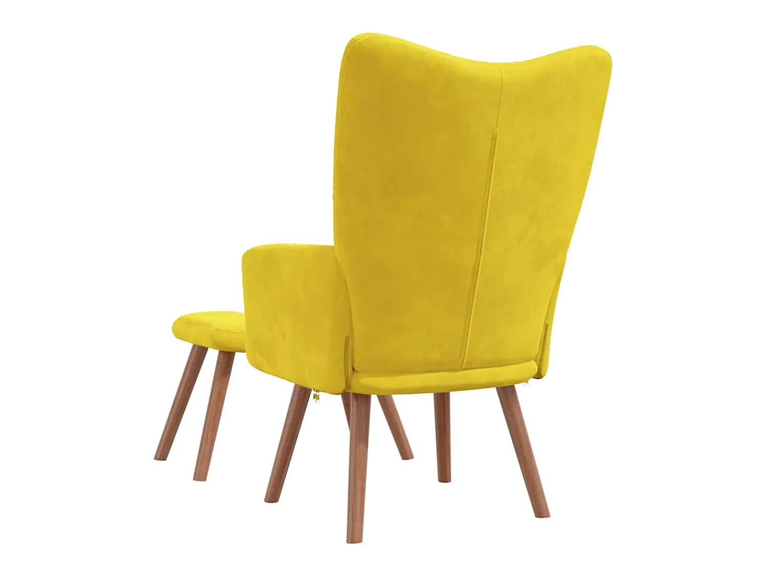 Outlet Poltrona | Cadeira Relax com banco veludo mostarda SHL475152 Amarelo