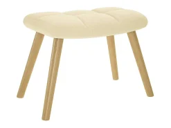 Poltrona* Poltrona | Cadeira Relax com banco p/ pés tecido cor SHL180529 Creme