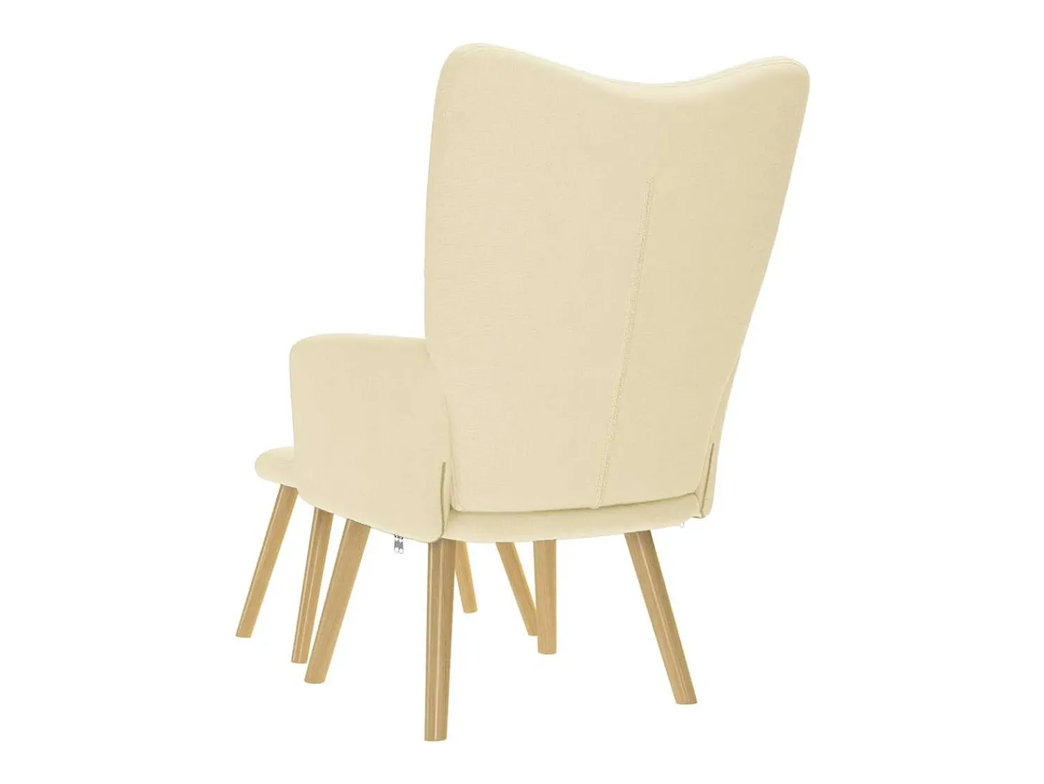 Poltrona* Poltrona | Cadeira Relax com banco p/ pés tecido cor SHL180529 Creme
