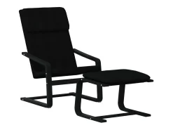 Poltrona* Poltrona | Cadeira Relax com banco p/ pés tecido SHL638216 Preto