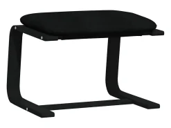 Poltrona* Poltrona | Cadeira Relax com banco p/ pés tecido SHL638216 Preto