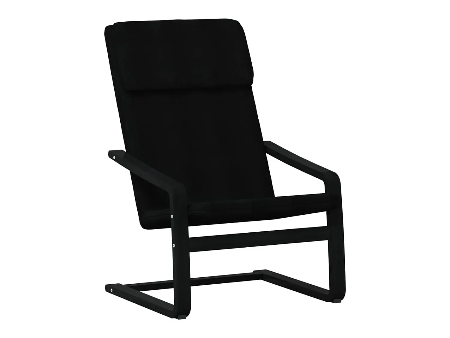 Poltrona* Poltrona | Cadeira Relax com banco p/ pés tecido SHL638216 Preto