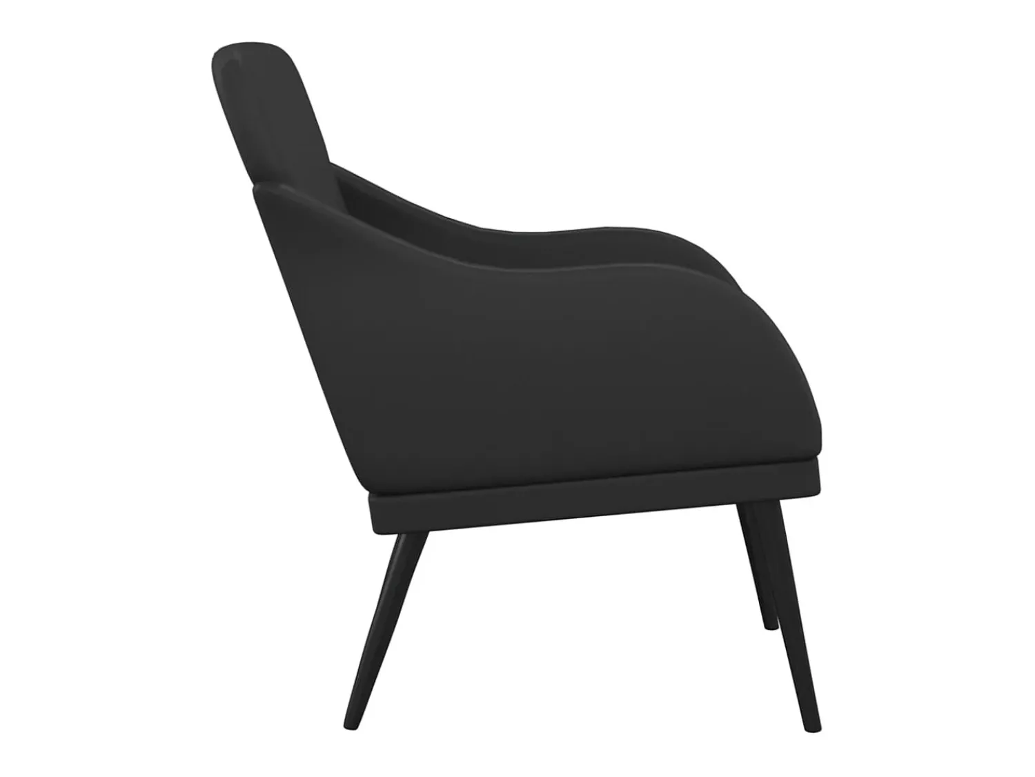 Poltrona | Cadeira Relax com apoio de braços 63x76x80 cm couro artificial SHL996551 Preto