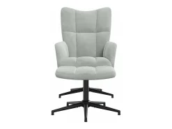 Poltrona| Poltrona | Cadeira Relax com banco veludo -claro SHL383166 Cinzento