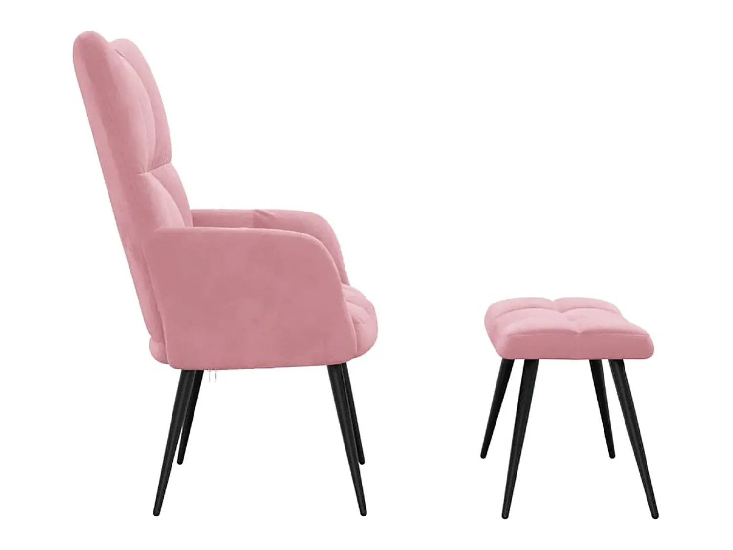 Hot Poltrona | Cadeira Relax com banco veludo SHL451315 Rosa
