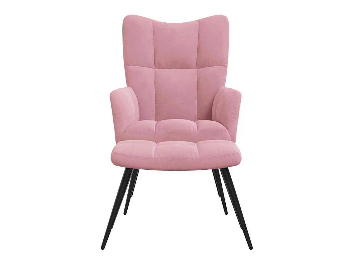 Hot Poltrona | Cadeira Relax com banco veludo SHL451315 Rosa