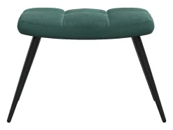 Poltrona | Cadeira Relax com banco veludo verde-escuro SHL139185^ Poltrona