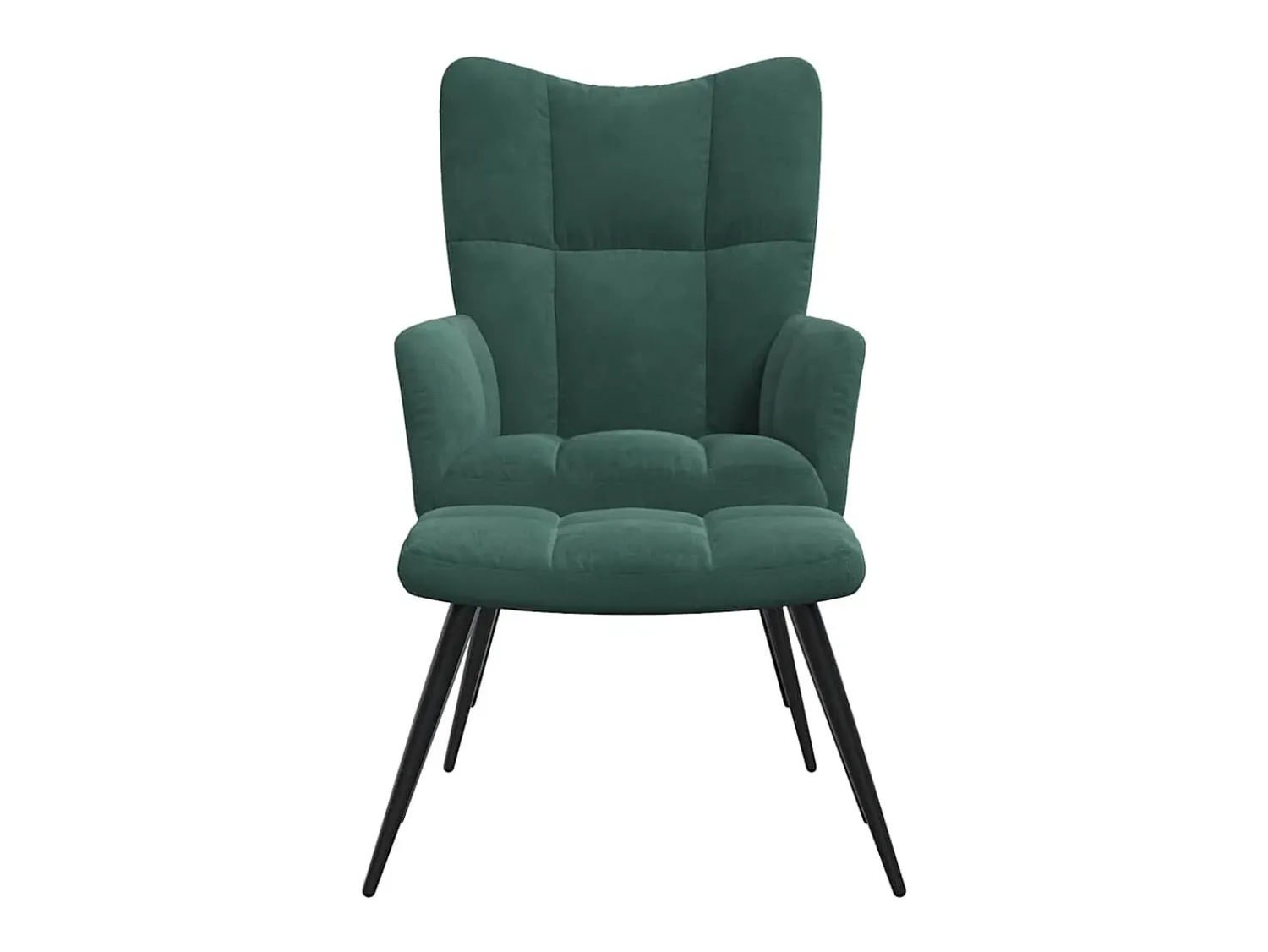 Poltrona | Cadeira Relax com banco veludo verde-escuro SHL139185^ Poltrona