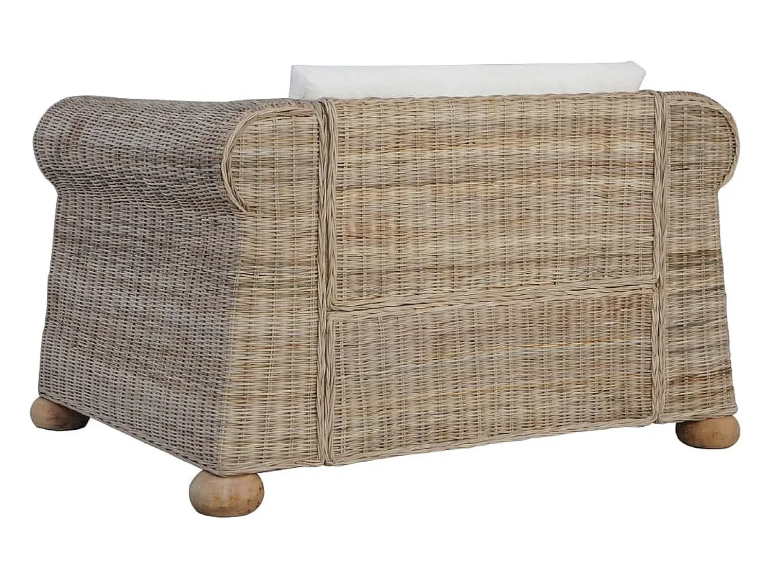 Poltrona| Poltrona | Cadeira Relax com almofadões em vime natural SHL265313 Castanho