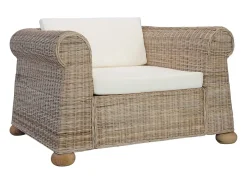 Poltrona| Poltrona | Cadeira Relax com almofadões em vime natural SHL265313 Castanho