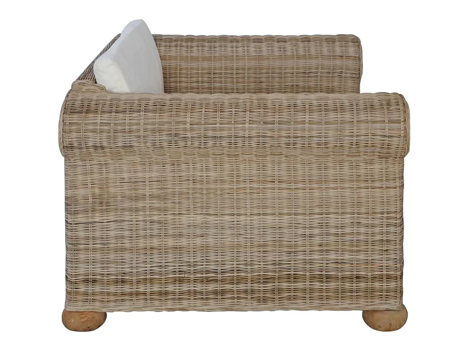 Poltrona| Poltrona | Cadeira Relax com almofadões em vime natural SHL265313 Castanho