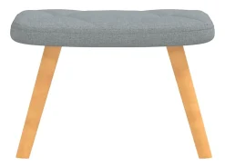 Poltrona | Cadeira Relax com banco tecido -claro SHL610419^ Poltrona