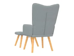 Poltrona | Cadeira Relax com banco tecido -claro SHL610419^ Poltrona