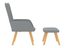 Poltrona | Cadeira Relax com banco tecido -claro SHL610419^ Poltrona
