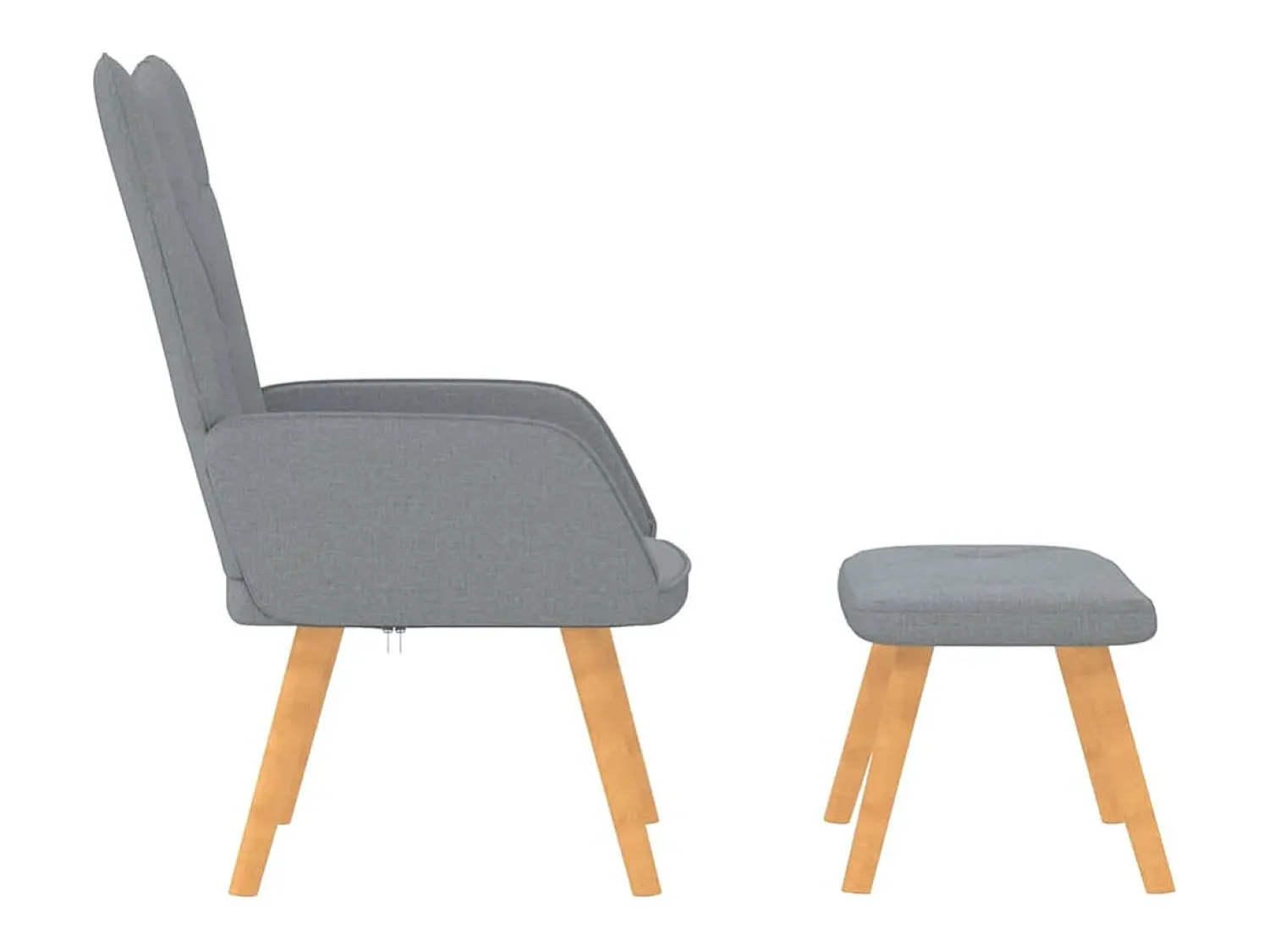 Poltrona | Cadeira Relax com banco tecido -claro SHL610419^ Poltrona