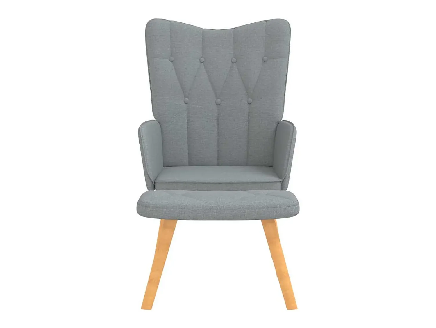 Poltrona | Cadeira Relax com banco tecido -claro SHL610419^ Poltrona