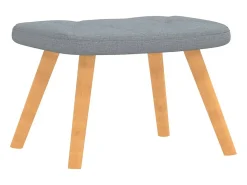 Poltrona | Cadeira Relax com banco tecido -claro SHL610419^ Poltrona